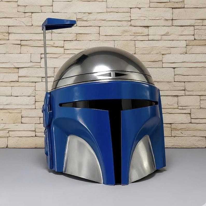 Mandalorian Style Helmet Sci-Fi Bounty Hunter Helmet Inspired Armor Cosplay Costume Display image 1