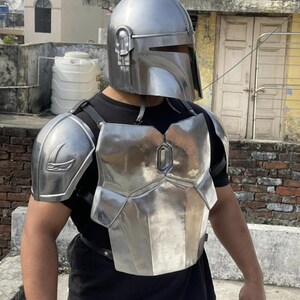 Mandalorian Inspired Beskar Armor Set Handmade Sci-Fi Warrior Costume for LARP Cosplay & Gifting image 8