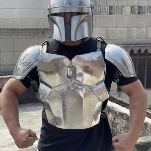 Mandalorian Inspired Beskar Armor Set Handmade Sci-Fi Warrior Costume for LARP Cosplay & Gifting MANDALORIAN SRT