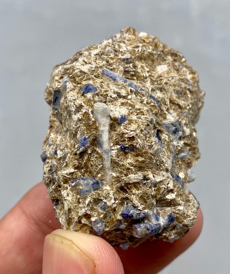 Natural Blue Sapphire Crystals in Mica Matrix Specimen, From ...