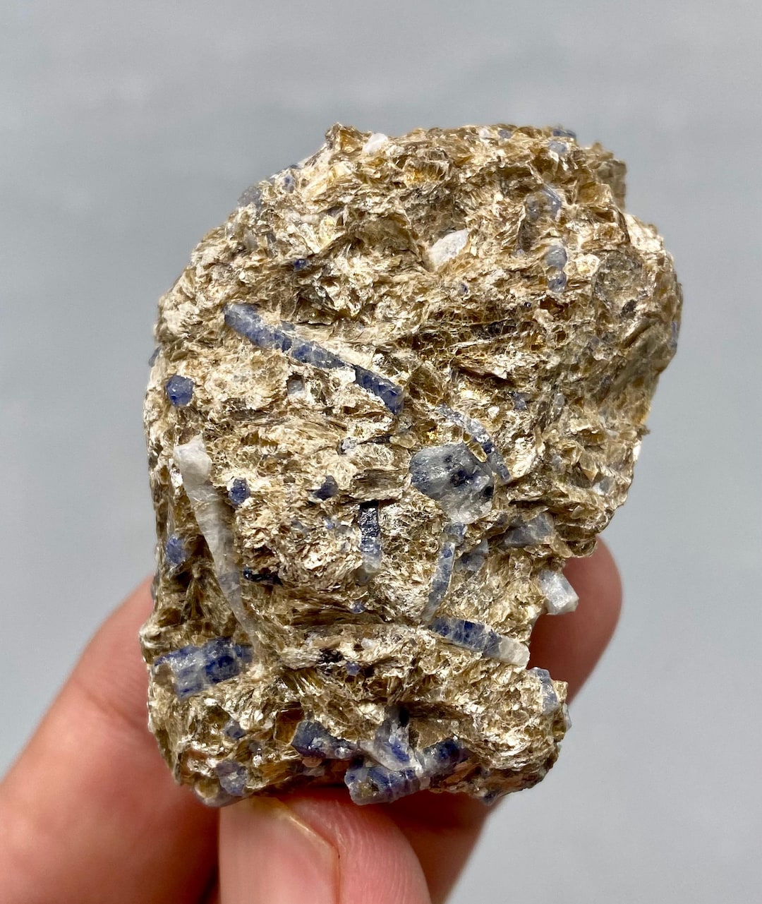 Natural Blue Sapphire Crystals in Mica Matrix Specimen, From ...