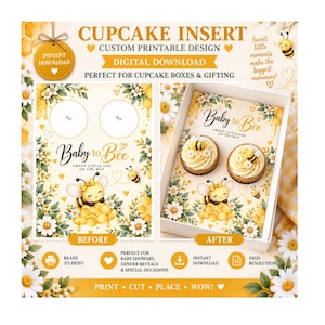 Baby Bee 2 Digital Cupcake Insert