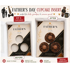 Digital muffinsinsats Fars dag Chokladbrun