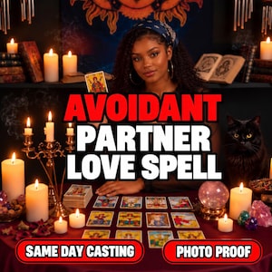 Avoidant to Obsessed Love Spell, Obsession Love Spell, Make Them Chase You, End Hot & Cold, Stubborn Target, Commitment Spell, Same Day Cast