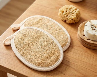 Natürlicher Luffa-Schwamm, sanftes Körperpeeling-Pad, umweltfreundlicher Badewäscher, Bio-Spa-Zubehör, nachhaltiges Geschenk für Sie