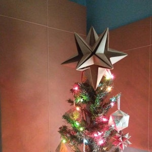 Origami Christmas Tree Topper // Brown Craft Paper // Ginger - Etsy