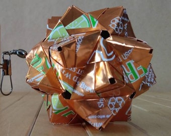 Origami Ball Can Art, Hand-folded from Recycled SHORT'S MULE BEER Cans