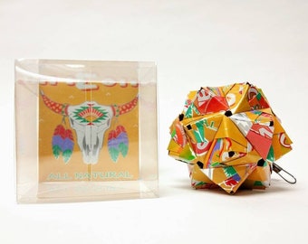 Origami d'art en boîte recyclée, plié à la main d'AriZona MUCHO MANGO Cans // Décoration de Noël haut de gamme // Recyclage recyclé Réutilisé Réutilisé