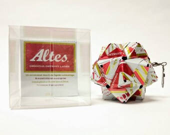 ALTE'S Aluminum Can Art // Detroit // Origami // Sonobe Kusudama // Upcycled Recycled Repurposed // Christmas // Eco Friendly // Unique Gift