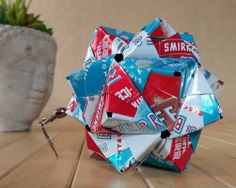 Origami Can Art, Hand-folded from Recycled SMIRNOFF SELTZER Red White & Berry Cans