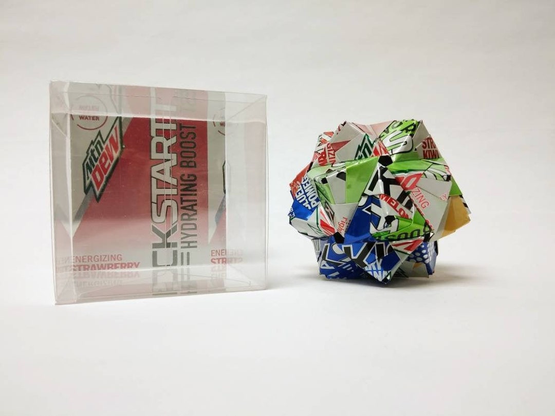 KICKSTART ENERGY DRINK Can Art Origami Ornament // 5 Flavors // Upcycled Recycled Repurposed