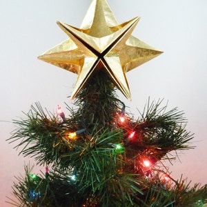 PAPYRUS Origami Christmas Tree Topper Gold Star, Classic, XMas, Modern, Traditional, Classy, Timeless, Original image 6