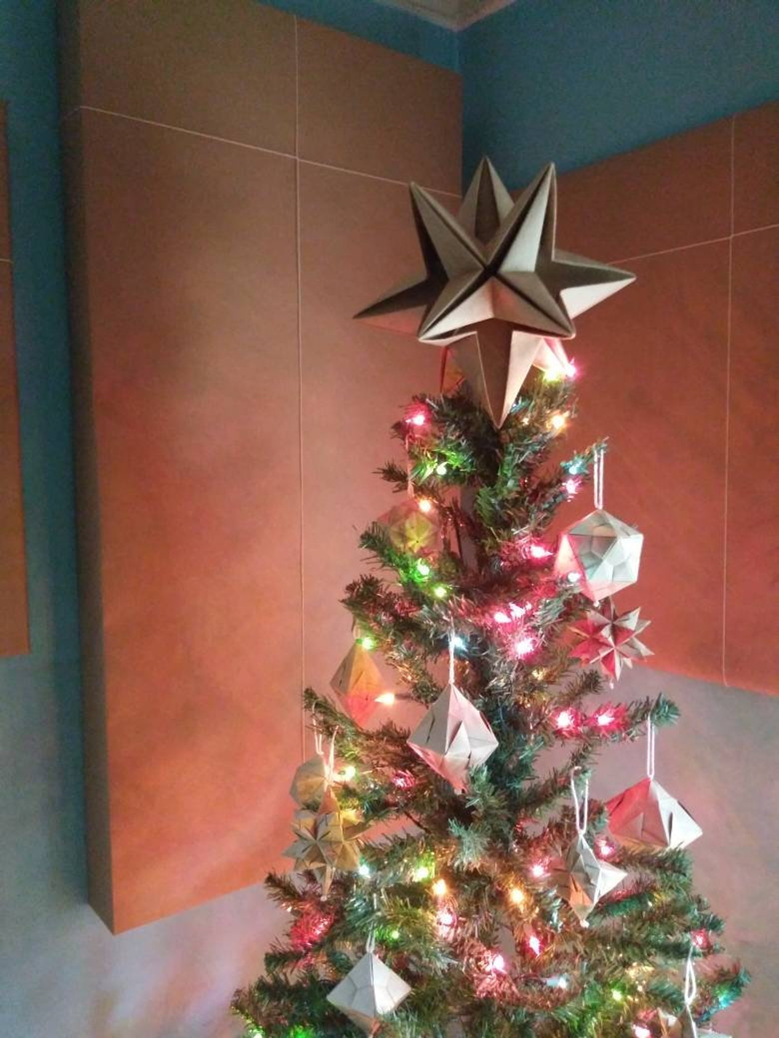 PAPYRUS Origami Christmas Tree Topper Gold Star Classic Etsy