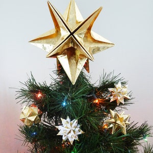 PAPYRUS Origami Christmas Tree Topper Gold Star, Classic, XMas, Modern, Traditional, Classy, Timeless, Original image 3