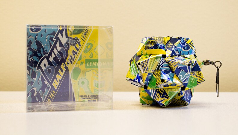Lipton Brisk Half /& Half Origami Upcycled Recycled Repurposed Reused Art.