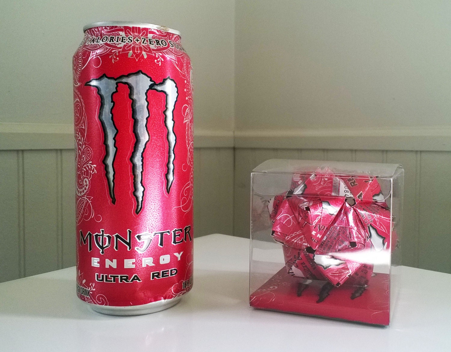 Monster Energy Ultra Red ORIGAMI Christmas Ornament // Etsy