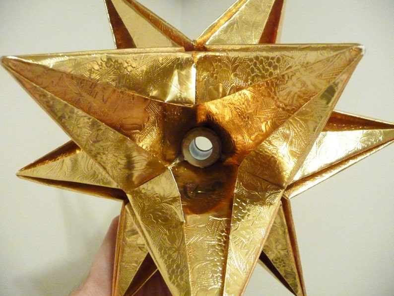 PAPYRUS Origami Christmas Tree Topper Gold Star, Classic, XMas, Modern, Traditional, Classy, Timeless, Original image 7