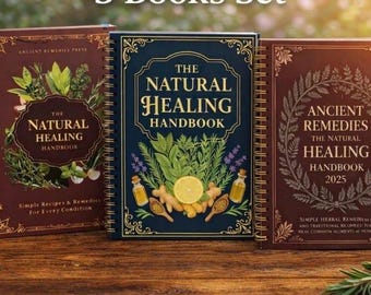 3 Bücher Set: Naturheilkunde, Pflanzliche Heilmittel, Hausrezepte – Wellness Kollektion