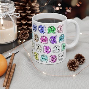 Keramische mok hondenraspatroon, hondenliefhebber cadeau, witte koffiekop (11oz, 15oz)