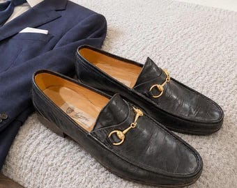 1980's Gucci Jordaan Horsebit Loafers