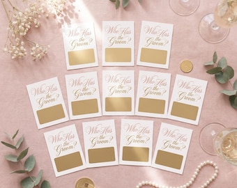 Bridal Shower Scratch Off Game, Who Has the Groom Wedding Game, Printable Bachelorette Party Cards, Bridal Game, Instant Download