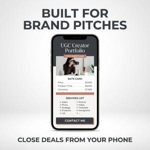 UGC Portfolio Template Bundle 4 Styles, Content Creator Media Kit, Canva Editable Press Kit, Influencer Brand Pitch, Instant Download image 6
