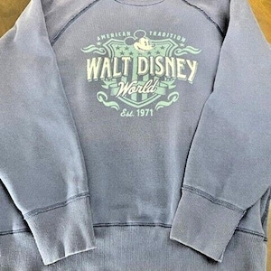 Vintage Walt Disney World Sweatshirt Crewneck Y2K Mickey Mouse Disney Park Large 画像 1