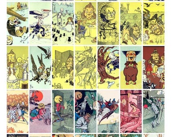Wizard of Oz Collage Sheet: Vintage 1x2 Domino Images (Digital Download)