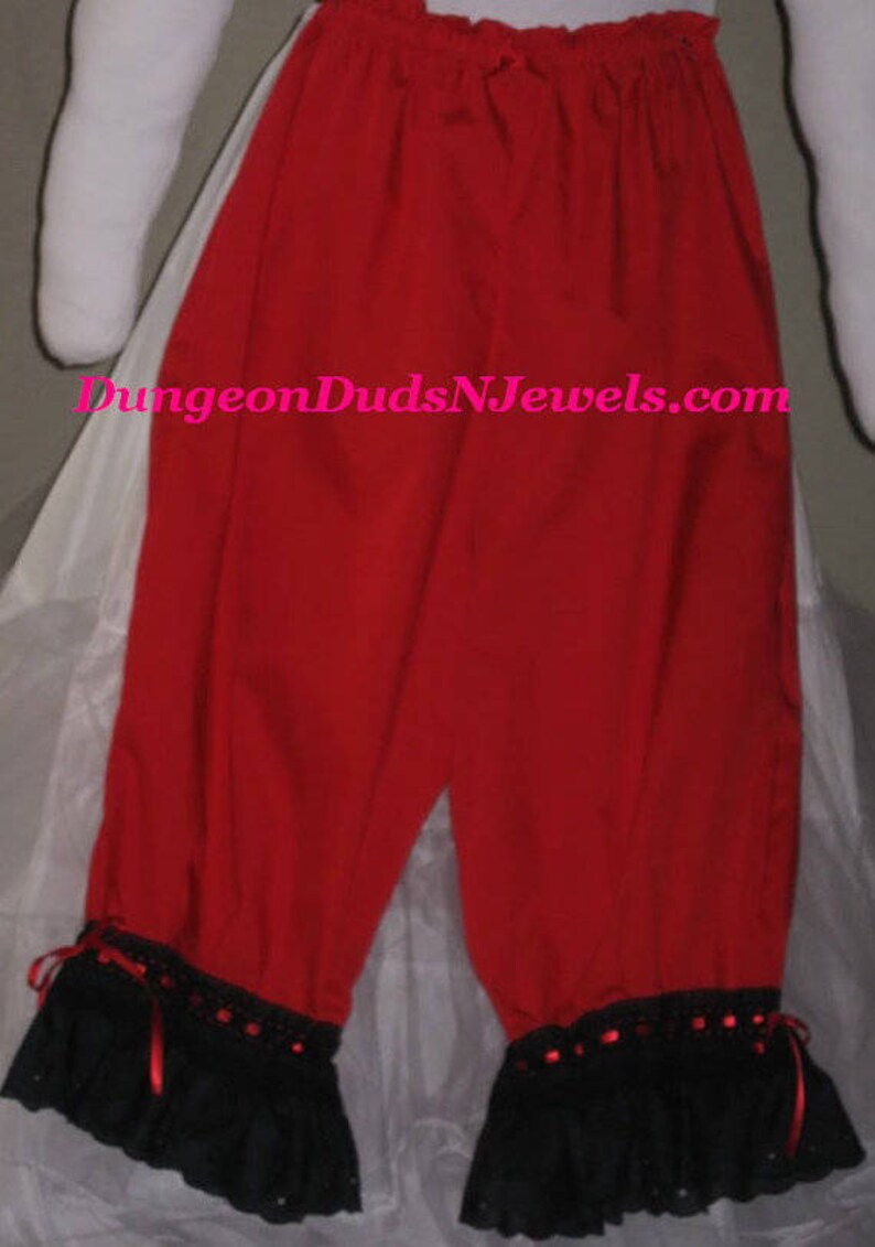 DDNJ Choose Your Color Bloomer Plus Custom Made to Your Measurements Renaissance Civil War Pirate Gypsy Witch LARP Cosplay Costume Halloween