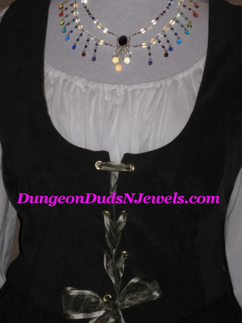 DDNJ Choose Fabrics Reversible Demi Corset Style Bodice Renaissance Plus Custom Made ANY Size Gothic Vampire Gypsy Victorian Cosplay LARP