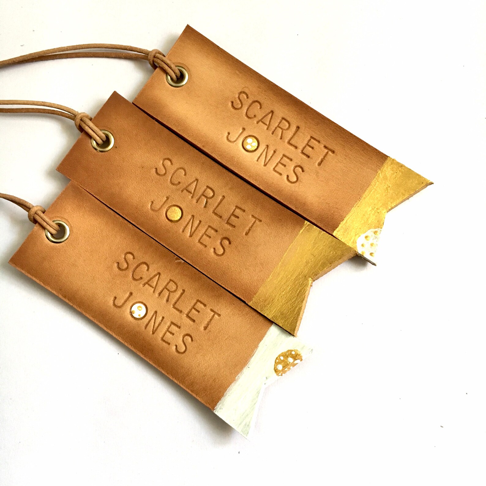 Set of 3 Decanter Tags Hand Stamped Leather Tags Christmas Etsy