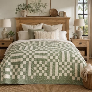 Interlocking Lattice Quilt Pattern PDF, Traditional Patchwork Quilt Pattern, Throw Quilt Tutorial, Instant Download, Beginner Quilt Pattern
