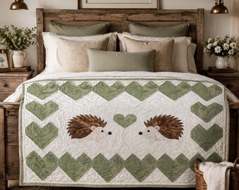 Quiltpatroon egelhart, bosrijke kwekerij stoffen pdf (directe download)