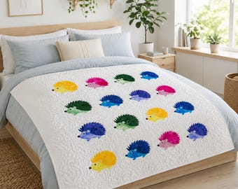 Quiltpatroon egel, naaiproject babyappliqué kinderkamer (pdf-download)