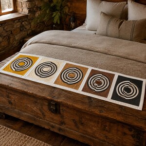 Optical Illusion Table Runner Pattern PDF, Concentric Circle Quilt Pattern, Modern Geometric Quilted Runner, Digital Sewing Pattern