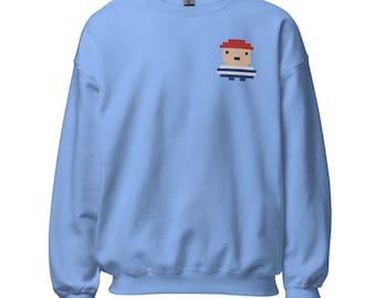 Quartermaster - Crew Neck - Pixel Art Pirate (Embroidered)