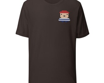 Quartermaster - T-shirt - Pixel Art Pirate (Embroidered)
