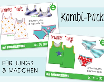 GERMAN VERSION: Drunter *girls and *boys • size 74-152 sewing pattern