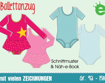 GERMAN instructions Ballett suit for girls • EU sizes 92-152 •  pdf download