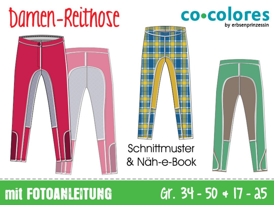 German Riding Pants GERMAN Instructions Riding Pants for Ladies • Sewing Pattern • EU Sizes ...