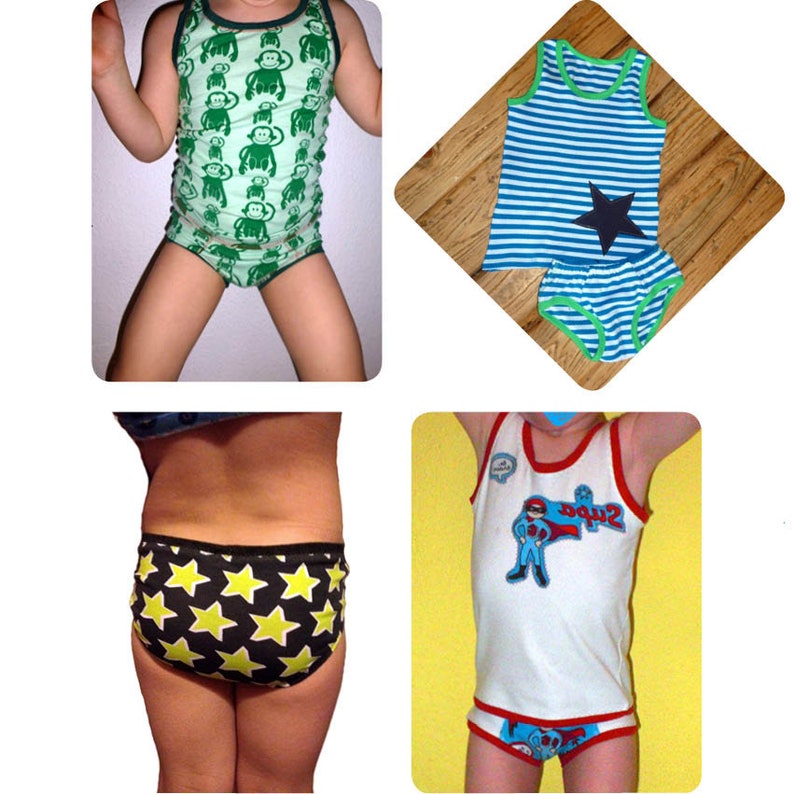 Undies for boys sewing pattern sz EU 74152 US 9M12 PDF Etsy