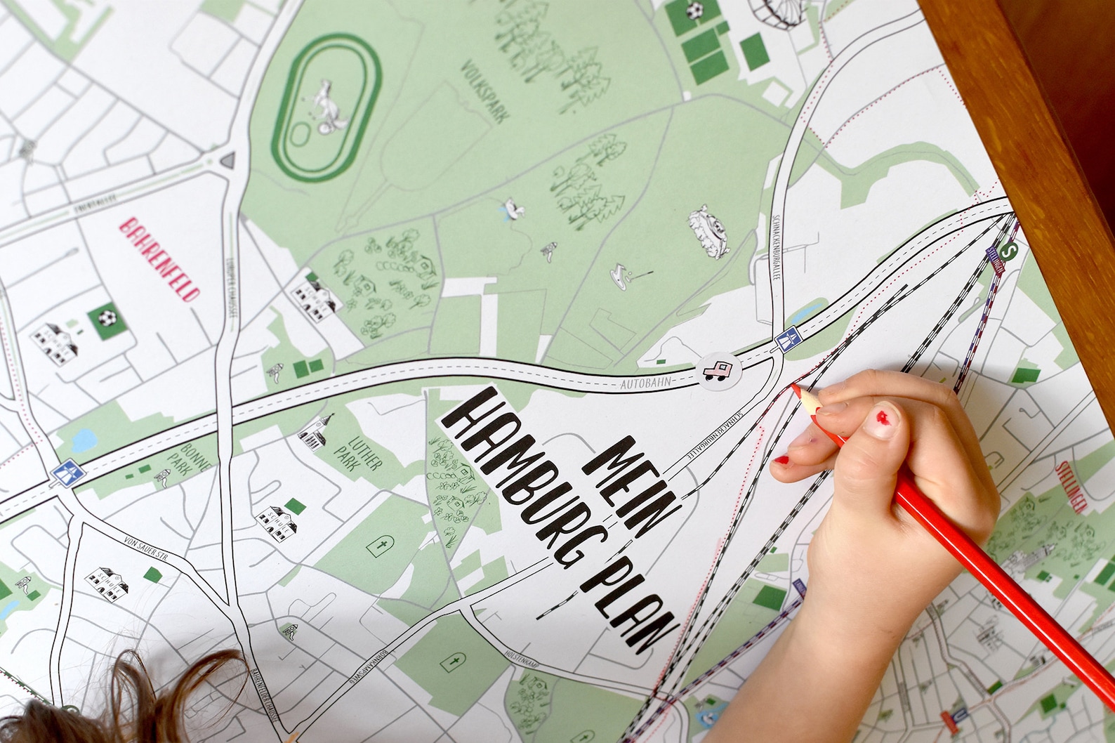 Kinder-stadtplan mein Hamburg Plan Mit - Etsy