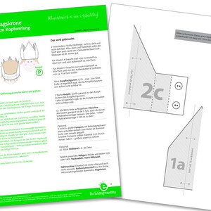 Nähanleitung & Schnitt: Krone / Faschingskrone / Geburtstagskrone für Kinder nähen // pdf Sofortdownload Verkleiden Geburtstag Karneval Bild 4