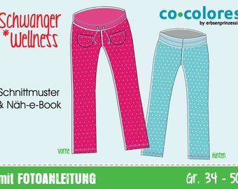 GERMAN instructions Maternity patterns: wellness pants | sewing tutorial | pdf instant download | EU ladies sizes 34-50 | German text