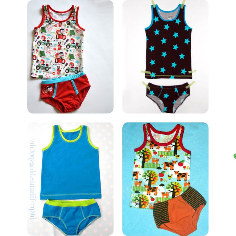 Undies for Boys Sewing Pattern Sz EU 74152 US 9M12 PDF Etsy