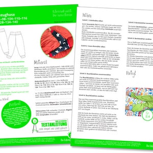 VERSION ALLEMANDE: pantalon de pyjama // téléchargement instantané du modèle pdf // taille européenne 86-140 / tailles US 18M à 10 // instructions de couture image 4