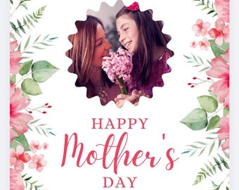 Biglietto per la Festa della Mamma - Modello Canva modificabile e stampabile