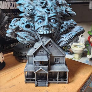 Fright Night Inspired Horror Statue | Hand Painted Vampire House Display | 80s Horror Decor | Gothic Monster Collectible