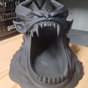 Filament Poop Eating Demon Unpainted Version | Funny 3D Printer Desk Monster | Horror Workshop Decor image 4