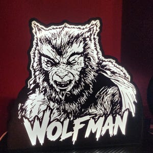 Boîte lumineuse LED Loup-garou de Monster Squad | Décoration de film d'horreur | Veilleuse imprimée en 3D | Décoration de chambre d'horreur | Cadeau d'Halloween | Présentoir pour fans de monstres image 2
